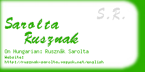 sarolta rusznak business card